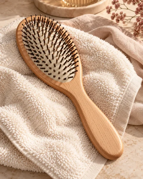 Brosse Ondine : photographie générée par IA, produit fictif non contractuel.